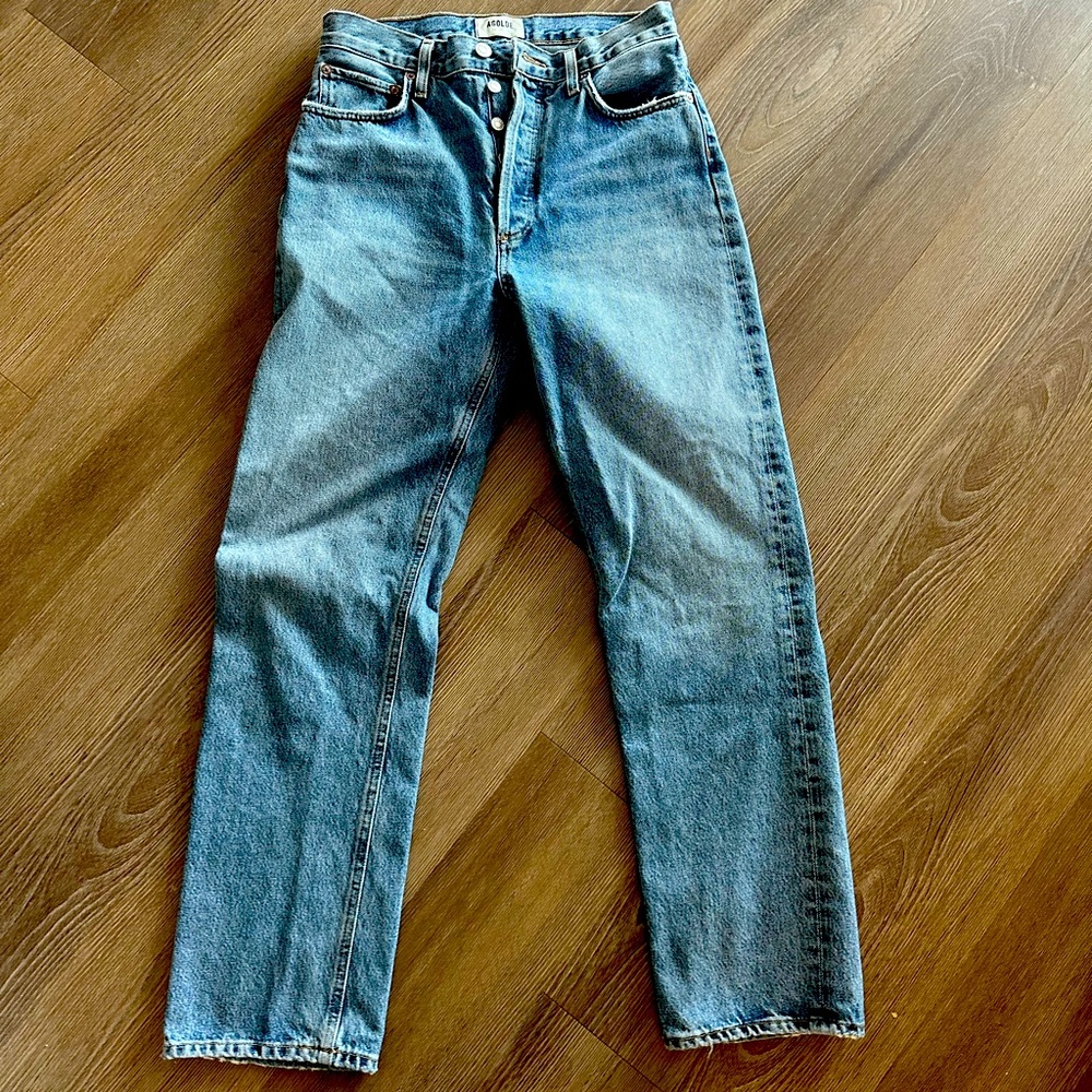 Agolde 90s Pinch Waist High Rise Straight in Navigate
